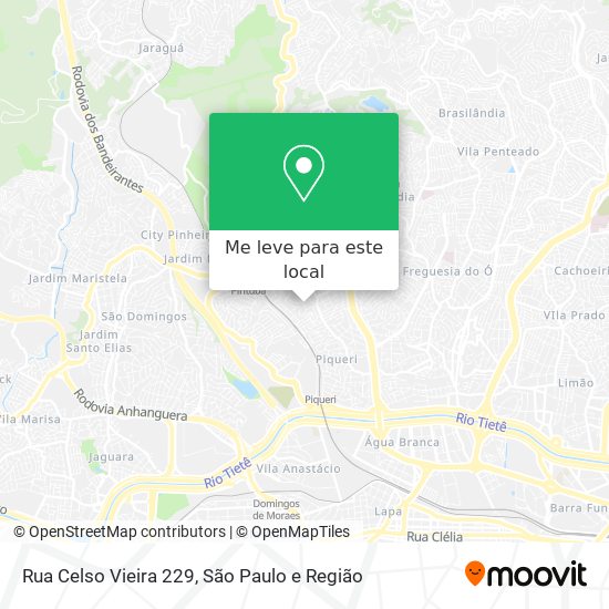 Rua Celso Vieira 229 mapa