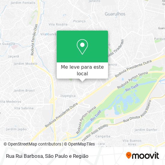 Rua Rui Barbosa mapa