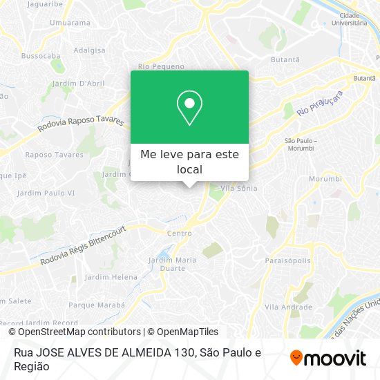 Rua JOSE ALVES DE ALMEIDA 130 mapa