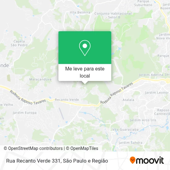 Rua Recanto Verde 331 mapa