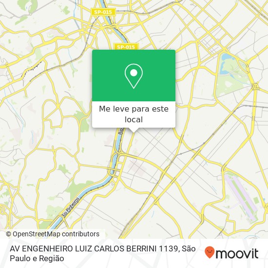 AV ENGENHEIRO LUIZ CARLOS BERRINI 1139 mapa