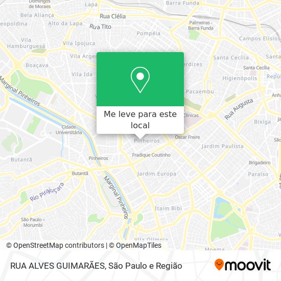 RUA ALVES GUIMARÃES mapa