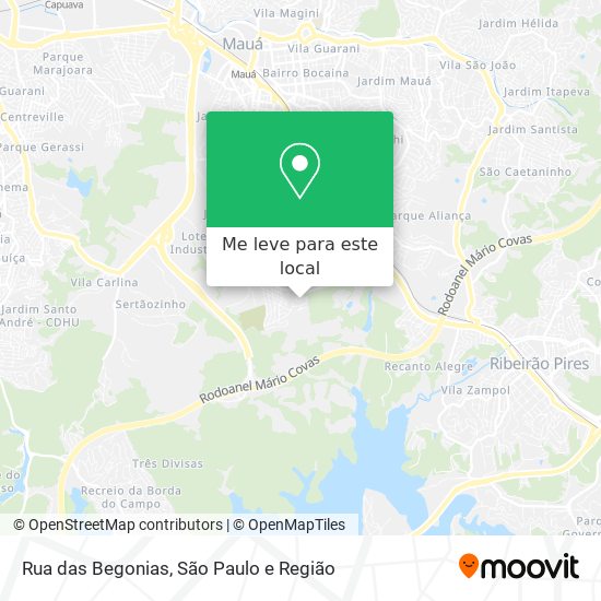 Rua das Begonias mapa