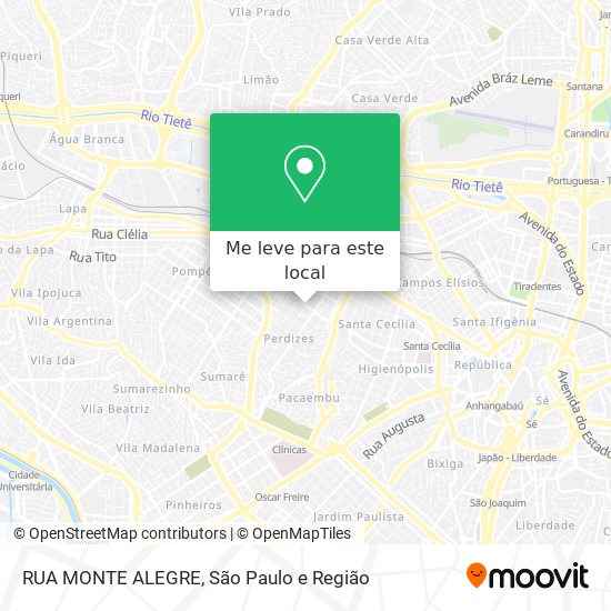 RUA  MONTE  ALEGRE mapa