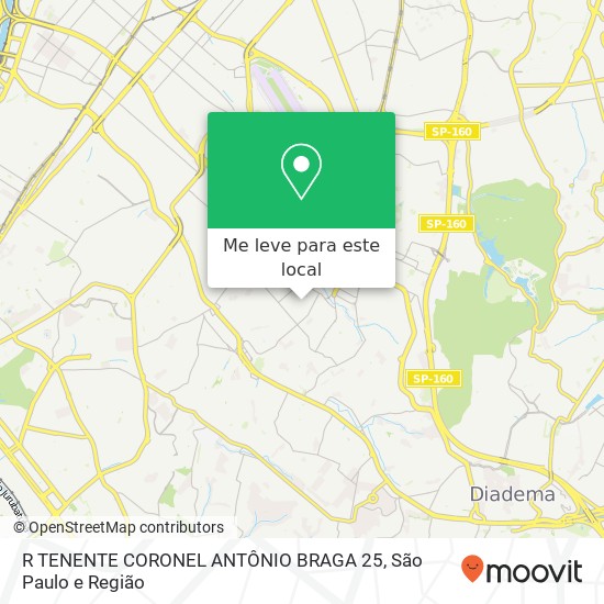 R TENENTE CORONEL ANTÔNIO BRAGA 25 mapa