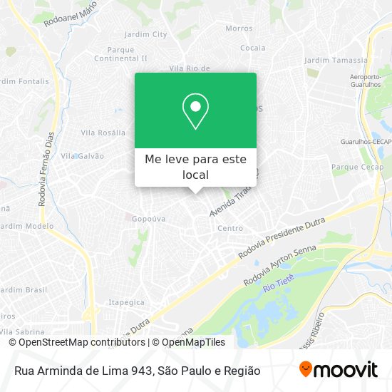 Rua Arminda de Lima 943 mapa