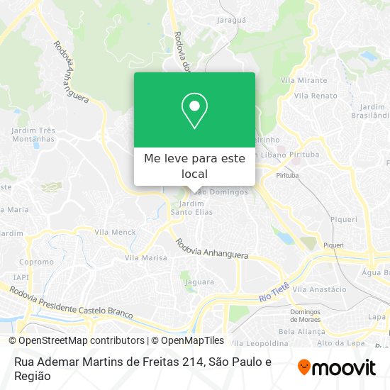Rua Ademar Martins de Freitas 214 mapa
