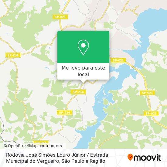 Rodovia José Simões Louro Júnior / Estrada Municipal do Vergueiro mapa