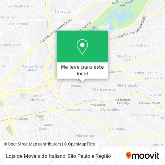 Loja de Moveis do Italiano mapa