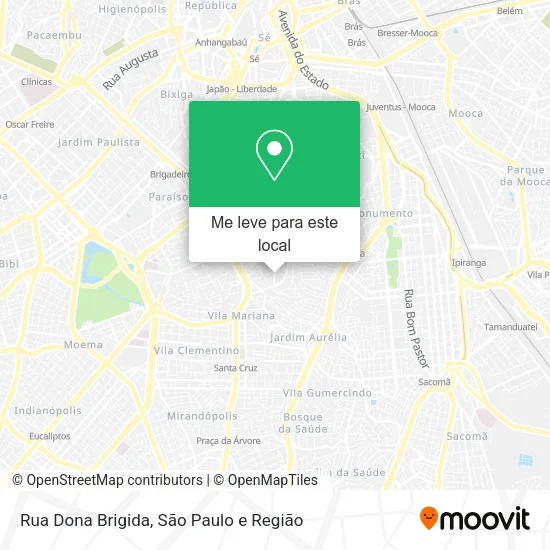 Rua Dona Brigida mapa