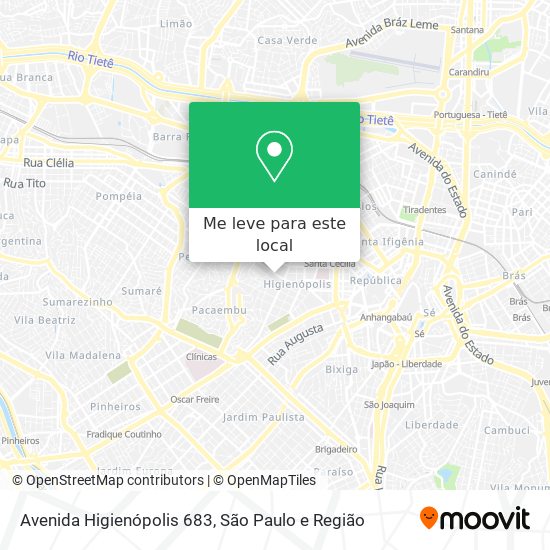 Avenida Higienópolis 683 mapa
