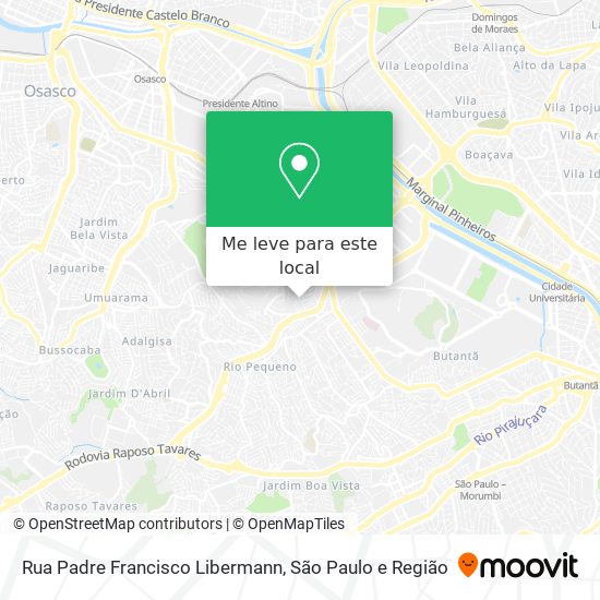 Rua Padre Francisco Libermann mapa