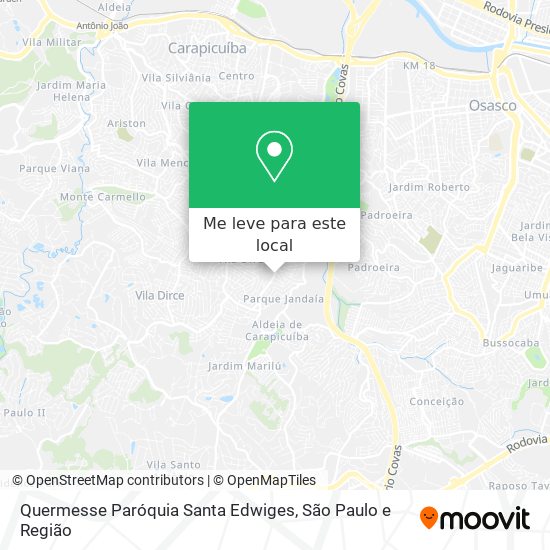 Quermesse Paróquia Santa Edwiges mapa