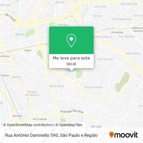 Rua Antônio Daminello 590 mapa