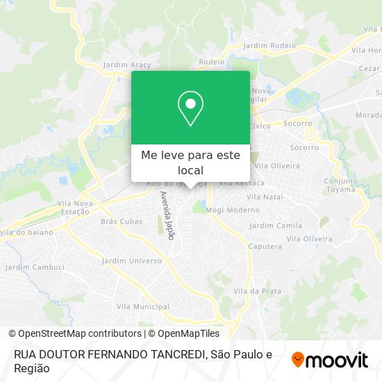 RUA DOUTOR FERNANDO TANCREDI mapa