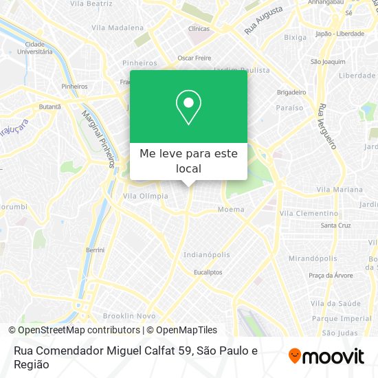 Rua Comendador Miguel Calfat 59 mapa