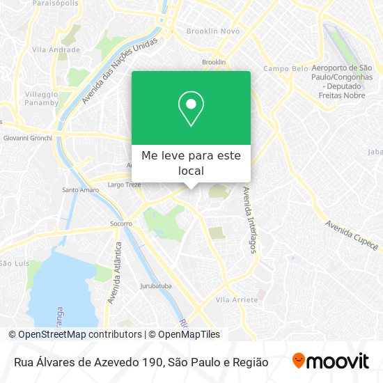 Rua Álvares de Azevedo 190 mapa