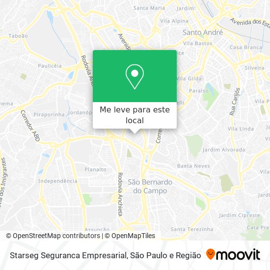 Starseg Seguranca Empresarial mapa