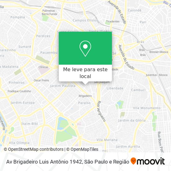 Av  Brigadeiro Luis Antônio  1942 mapa