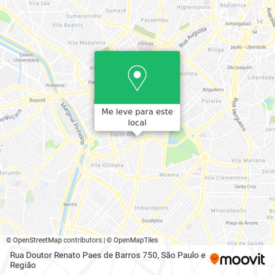 Rua Doutor Renato Paes de Barros 750 mapa