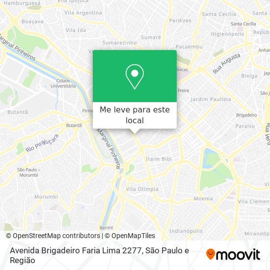 Avenida Brigadeiro Faria Lima 2277 mapa