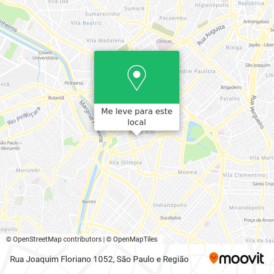Rua Joaquim Floriano 1052 mapa