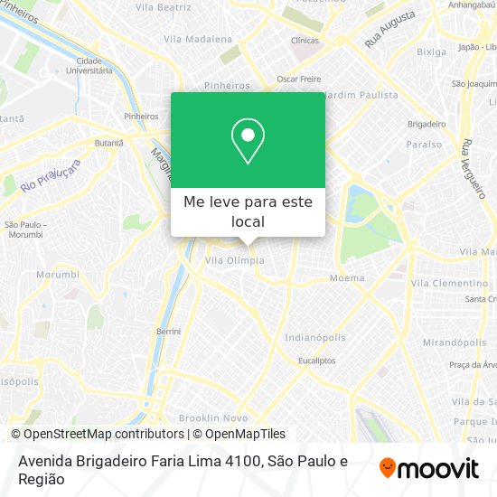 Avenida Brigadeiro Faria Lima 4100 mapa
