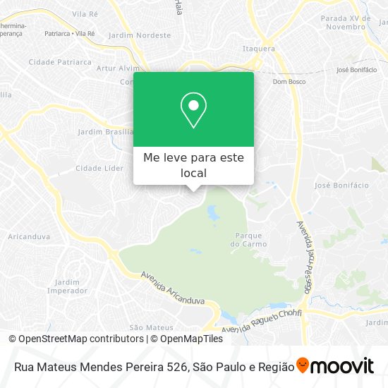 Rua Mateus Mendes Pereira 526 mapa