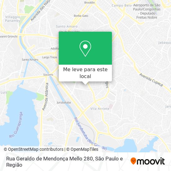 Rua Geraldo de Mendonça Mello 280 mapa