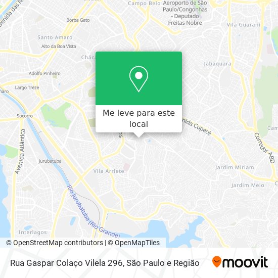 Rua Gaspar Colaço Vilela 296 mapa