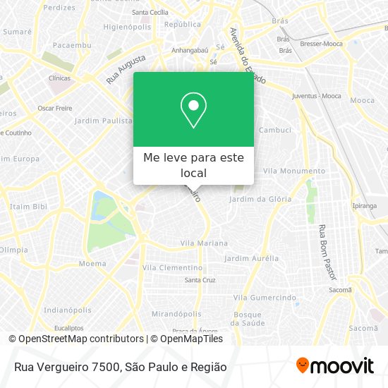 Rua Vergueiro  7500 mapa