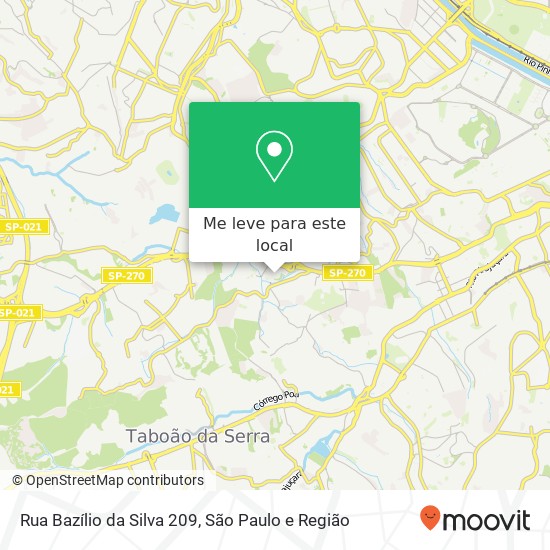 Rua Bazílio da Silva  209 mapa