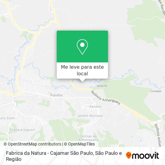 Fabrica da Natura - Cajamar São Paulo mapa