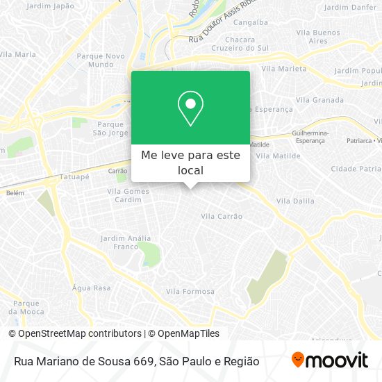 Rua Mariano de Sousa 669 mapa