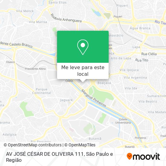 AV JOSÉ CÉSAR DE OLIVEIRA 111 mapa