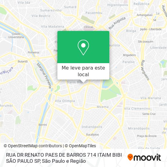 RUA DR  RENATO PAES DE BARROS  714 ITAIM BIBI  SÃO PAULO SP mapa