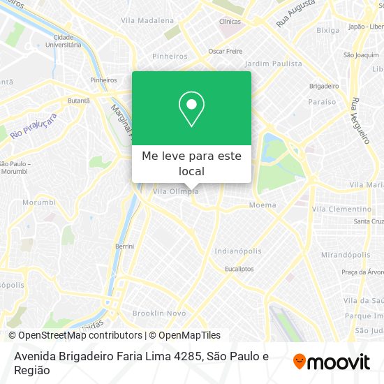 Avenida Brigadeiro Faria Lima 4285 mapa