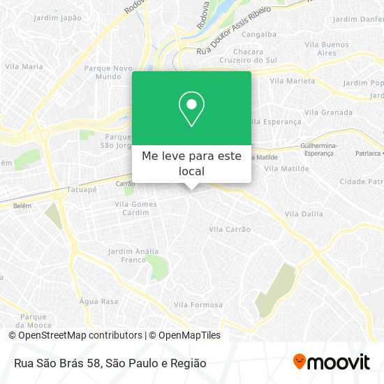 Rua São Brás 58 mapa