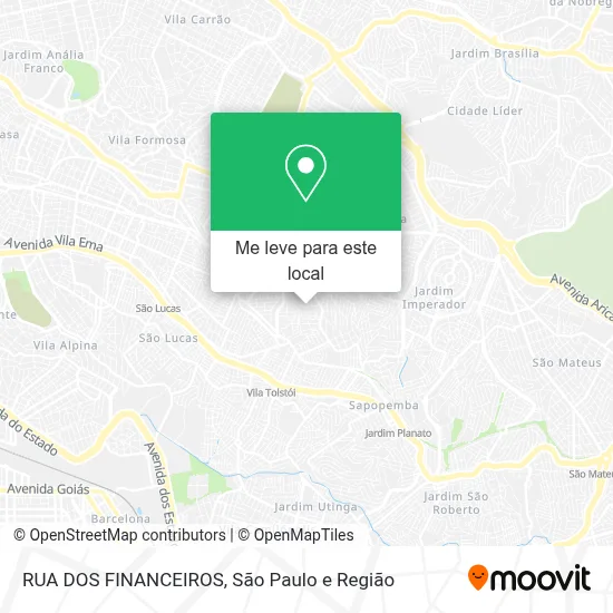 RUA DOS FINANCEIROS mapa