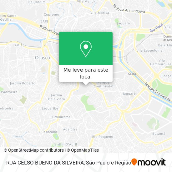 RUA CELSO BUENO DA SILVEIRA mapa