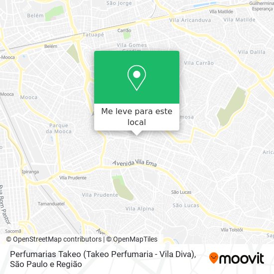Perfumarias Takeo (Takeo Perfumaria - Vila Diva) mapa