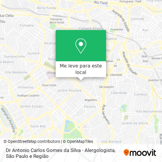 Dr Antonio Carlos Gomes da Silva - Alergologista mapa