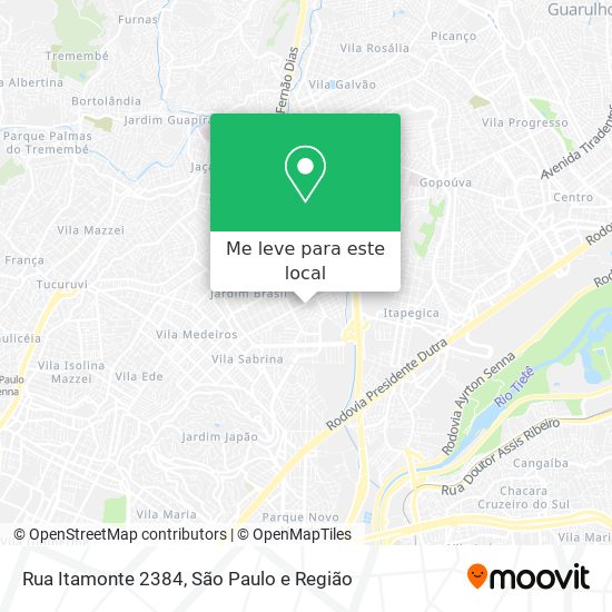 Rua Itamonte 2384 mapa