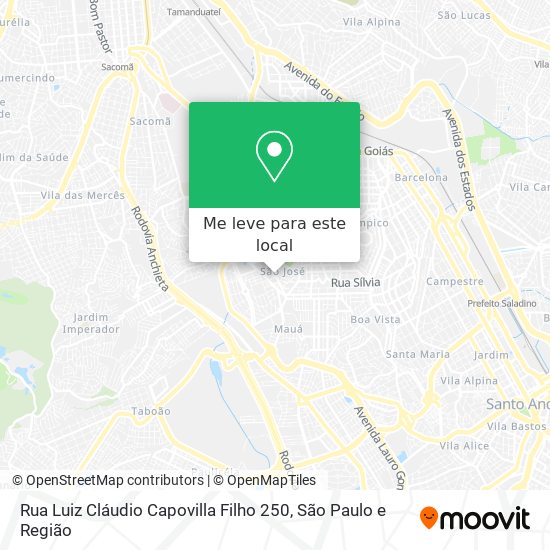 Rua Luiz Cláudio Capovilla Filho 250 mapa