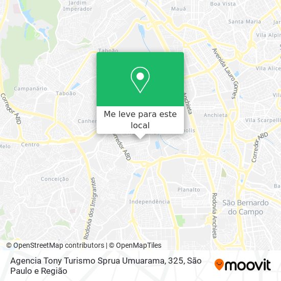 Agencia Tony Turismo Sprua Umuarama, 325 mapa