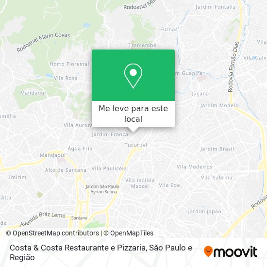 Costa & Costa Restaurante e Pizzaria mapa