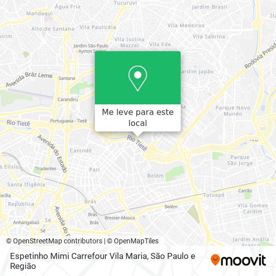 Espetinho Mimi Carrefour Vila Maria mapa