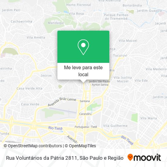 Rua Voluntários da Pátria 2811 mapa