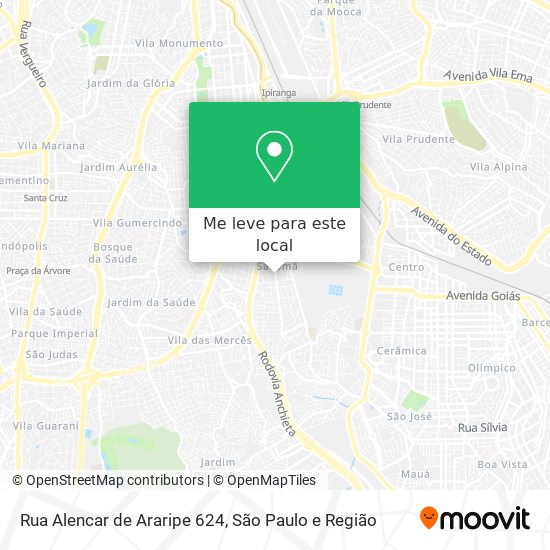 Rua Alencar de Araripe  624 mapa