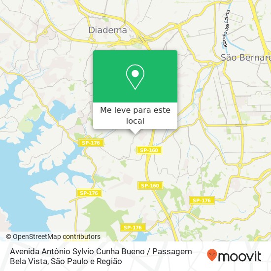 Avenida Antônio Sylvio Cunha Bueno / Passagem Bela Vista mapa